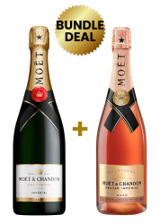 1 Btl Moet &amp; Chandon Imperial Brut 75 Cl + 1 Btl Moet &amp; Chandon Nectar Imperial Rose 75Cl